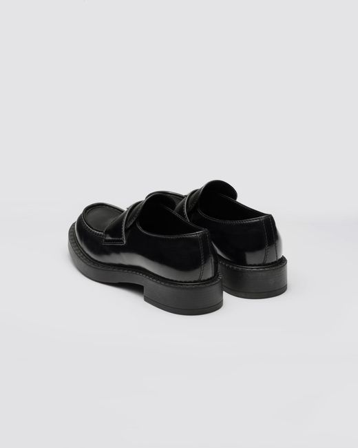 Prada Black Round-Toe Loafers for men