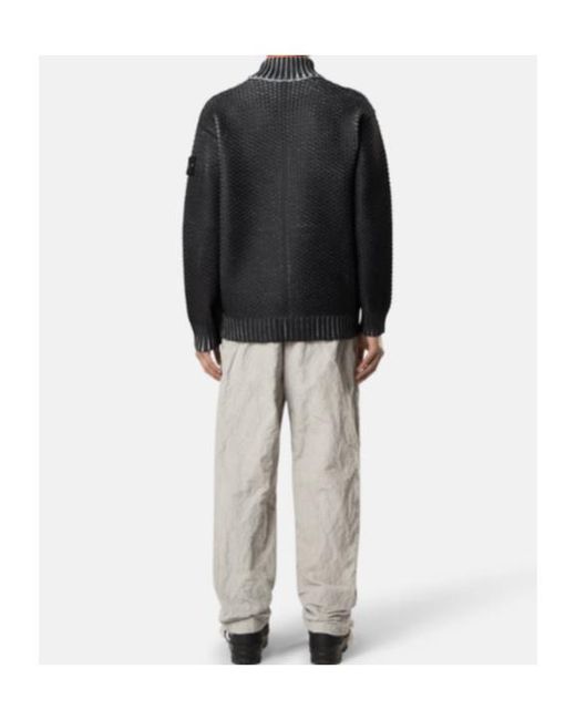 Stone Island Blue Logo Patch Zip-Up Jumper for men