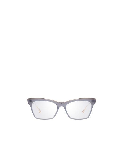 Dita Eyewear White Nemora Cat-Eye Frame Glasses for men