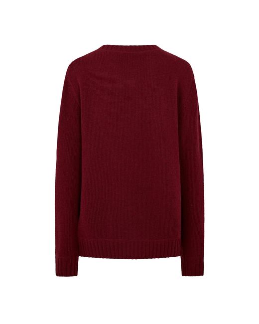 Prada Red Crew Neck Knit Sweater