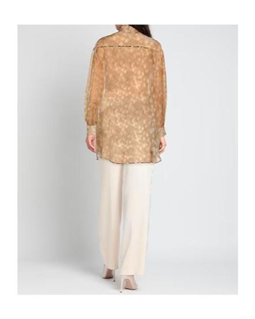 Burberry Natural Patterned Shirts Blouses
