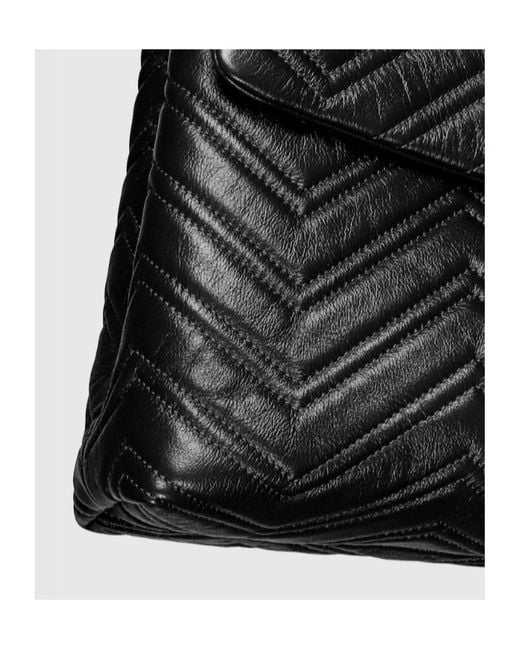 Gucci Black Gg Marmont Maxi Shoulder Bag