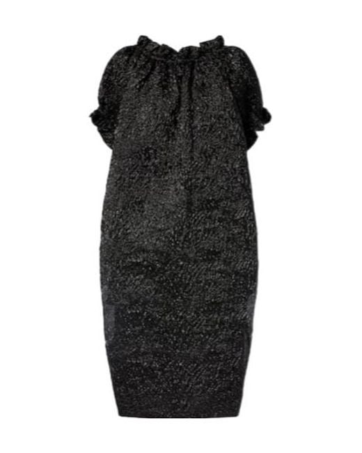 Simone Rocha Black Gathered Midi Dress
