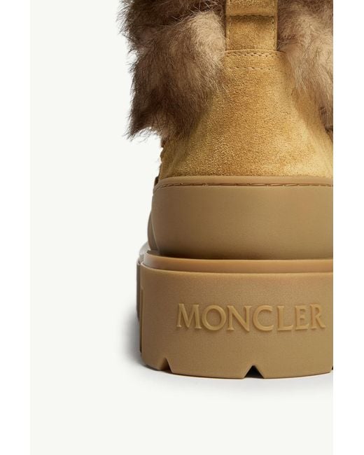 Moncler Brown Peak Après Suede Shearling Boots