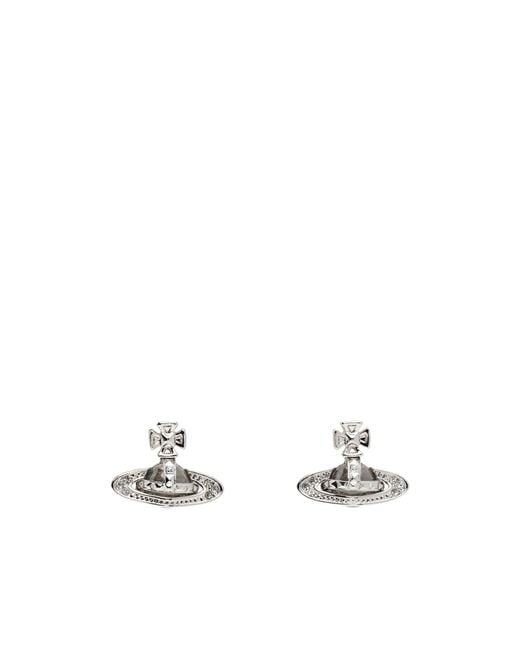 Vivienne Westwood White Bas Relief Earrings for men