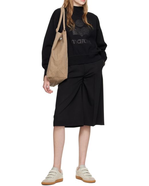 Isabel Marant Natural Yenky Logo Embroidered Tote Bag