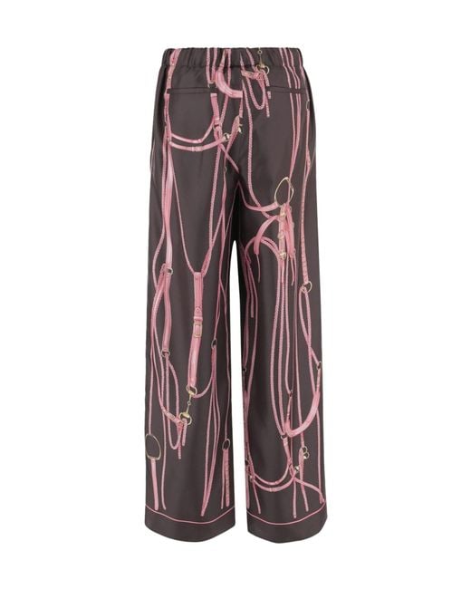 Gucci Multicolor Printed Detailed Straight-Leg Pants