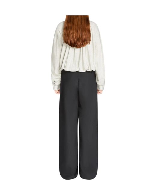 Dries Van Noten Gray Belted Pleated Trousers