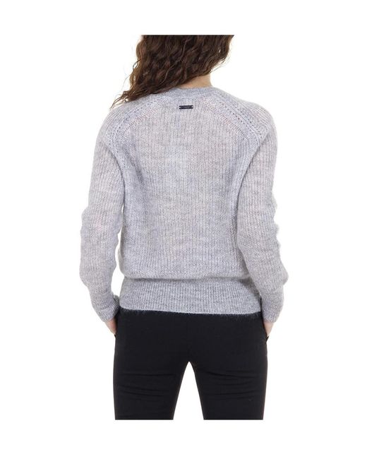 Burberry Gray Round-Neck Knitted Pullover