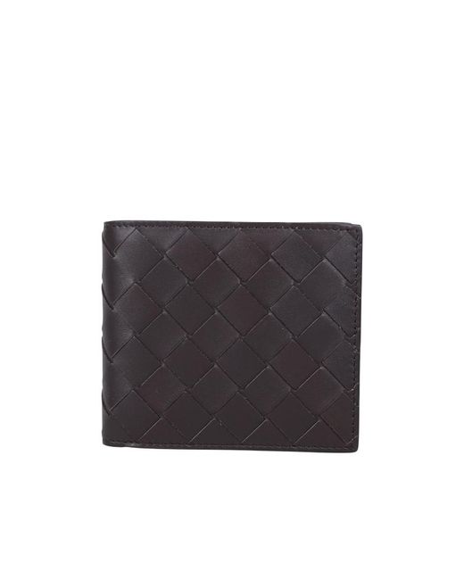 Bottega Veneta Black Intrecciato Bi-Fold Wallet for men