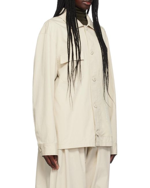 MM6 by Maison Margiela Natural Button-Up Shirt Jacket