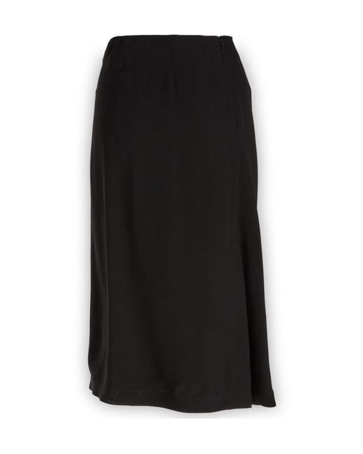 Ferragamo Black Ferragamo Pleated Midi Skirt
