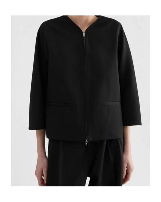 Jil Sander Black Wool Gabardine Jacket