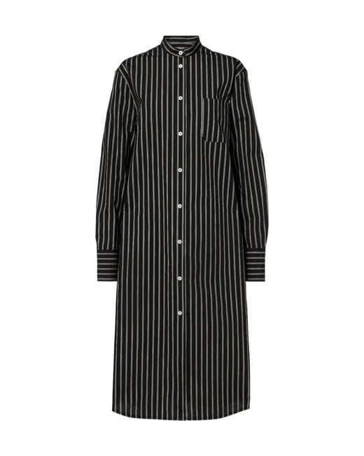 Totême  Black Striped Shirt Dress