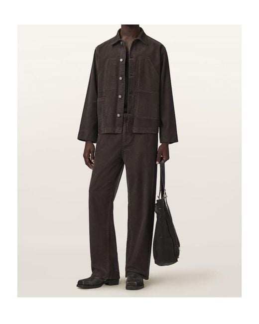 AllSaints Brown Long-Sleeved Shirt Jacket for men