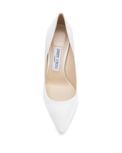 Jimmy Choo White Romy Pointed Toe Pumps