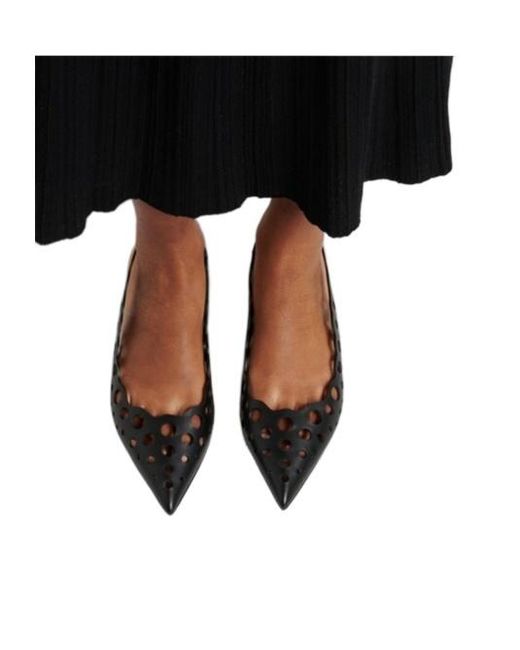 Gianvito Rossi Multicolor Cutout Leather Slingback Flats