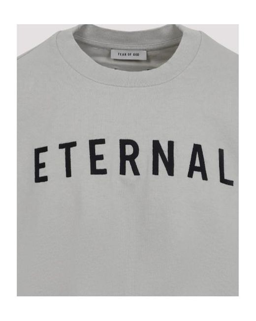 Fear Of God Gray Eternal Printed Crewneck T-Shirt for men