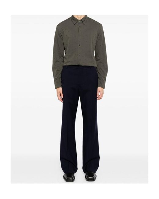 Emporio Armani Gray Monogram Shirt for men