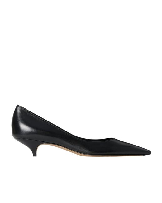 The Row Black Liisa Kitten Two Heel Pumps