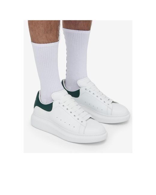 McQueen White Oversized Lace-Up Sneakers for men