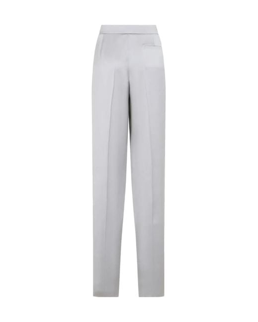 Giorgio Armani White Silk Trousers