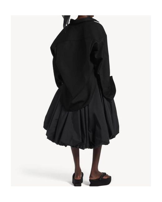 Balenciaga Black Cotton Elongated Hem Shirt