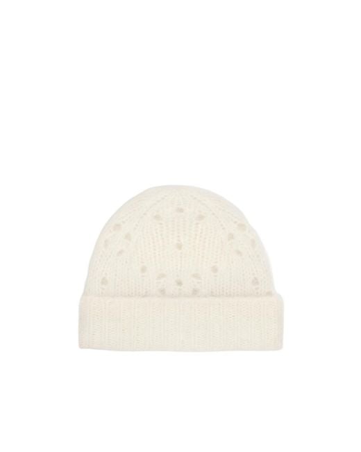 Céline White Fair Isle Beanie