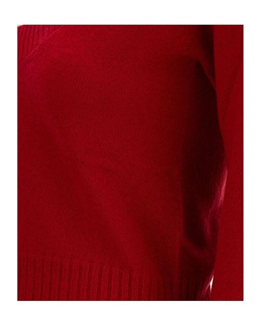 Simone Rocha Red Scoop-Neck Cashmere Sweater
