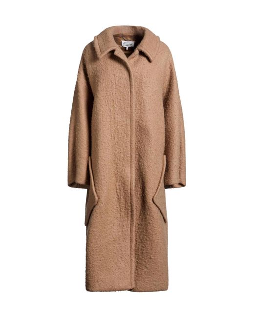 Maison Margiela Brown Single-Breasted Long-Sleeve Coat