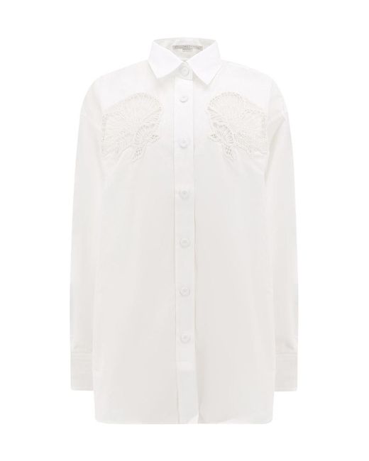 Stella McCartney White Collared Long-Sleeve Shirt