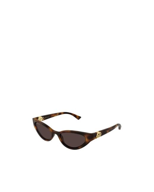 Gucci White Cat-Eye Sunglasses