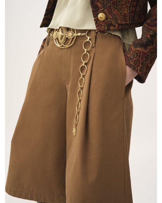 Chloé Brown Cotton Bermuda Shorts