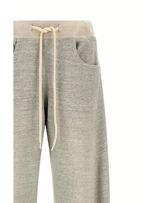 R13 Gray Relaxed Darted Barrel-Leg Joggers