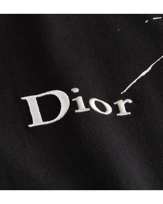 Dior Black Homme Book Cover Embroidery Relaxed Fit T-Shirt for men
