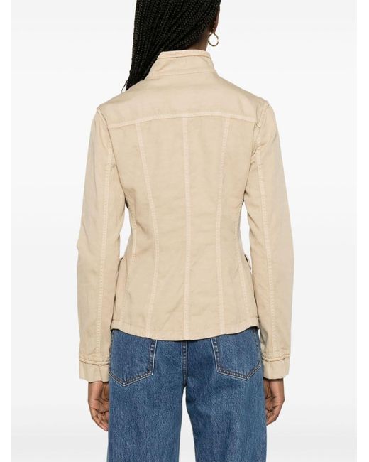 Fay Natural Buttoned Military Jacket