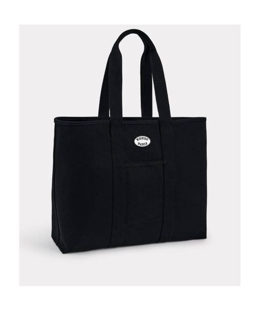 KENZO Black Verdy Market Reversible Large Tote Bag for men