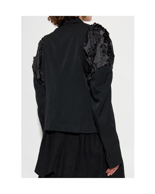 Comme des Garçons Black Long-Sleeved Suit Jacket