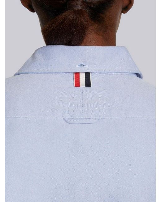 Thom Browne Blue Classic Striped Sleeve Shirt