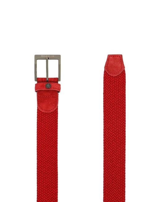 Paul & Shark Red Logo Belt for men