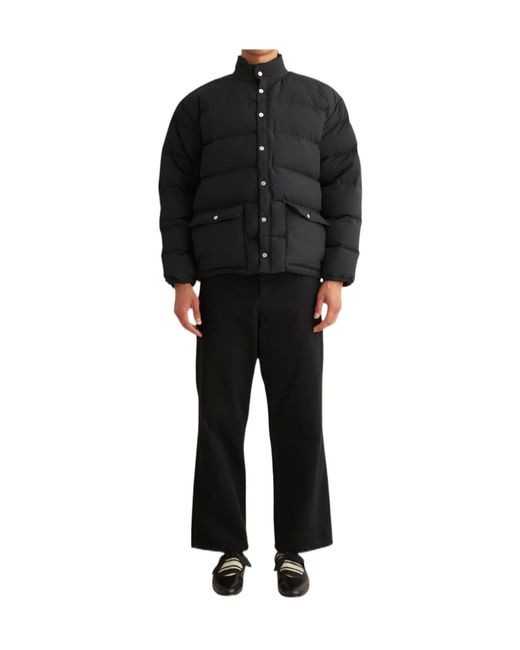 Bode Black Burlington Long-Sleeved Down Jacket for men