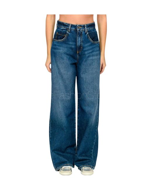 ICON DENIM Blue Poppy Flared Leg Jeans