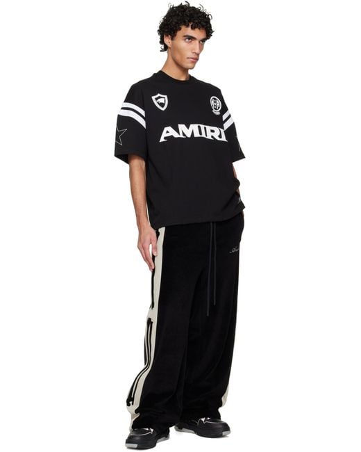 Amiri Black Ma-1 Leather Mesh Sneakers for men