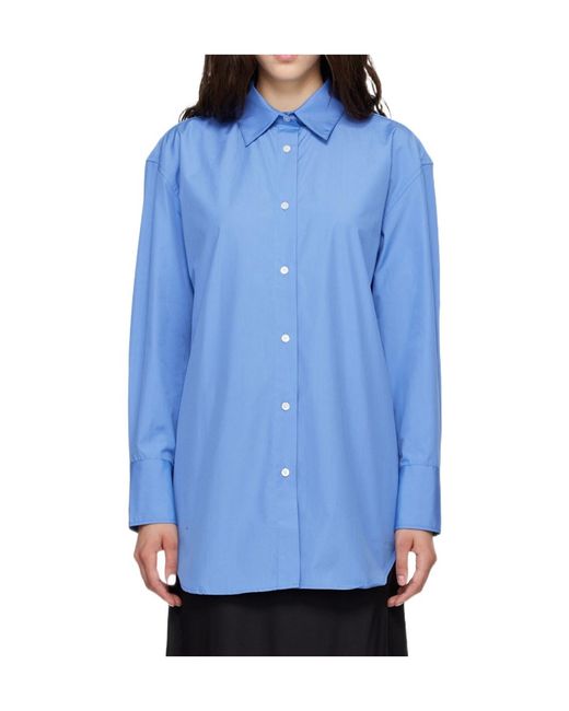Anine Bing Blue Plaza Shirt