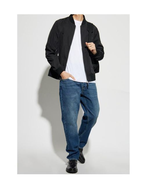 AllSaints Black Classic Bomber Jacket for men