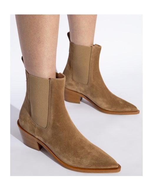 Gianvito Rossi Brown Wylie Pointed Toe Ankle Boots