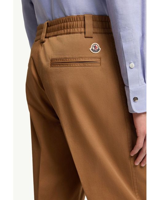 Moncler Natural Tailored Cotton Pants for men