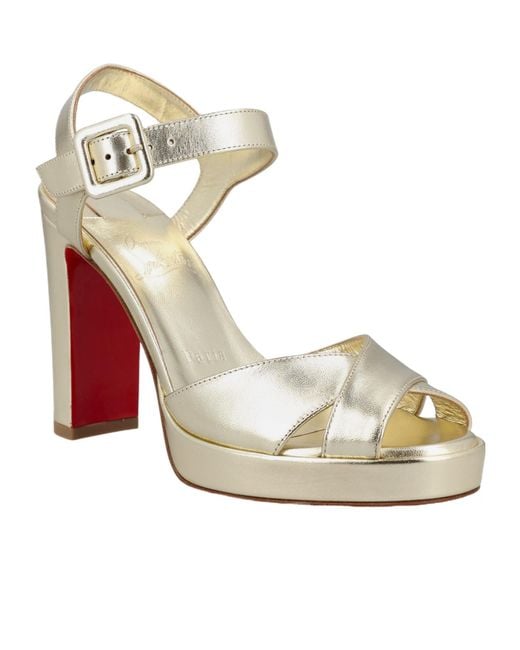 Christian Louboutin Metallic Cora Heeled Sandals