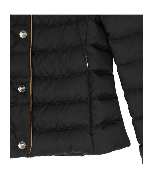 Herno Black Long-Sleeved Down Jacket