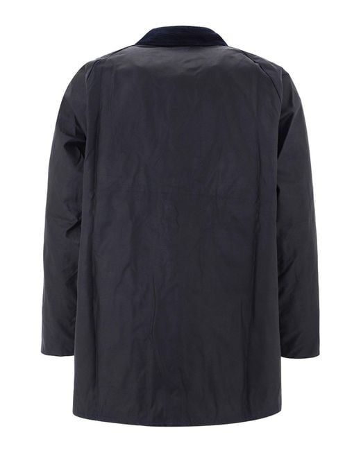 Barbour Blue Beaufort Long Sleeved Wax Jacket for men